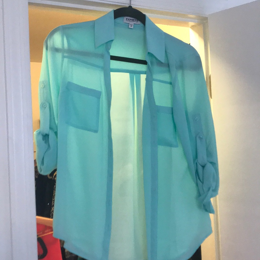 Express portofino green top